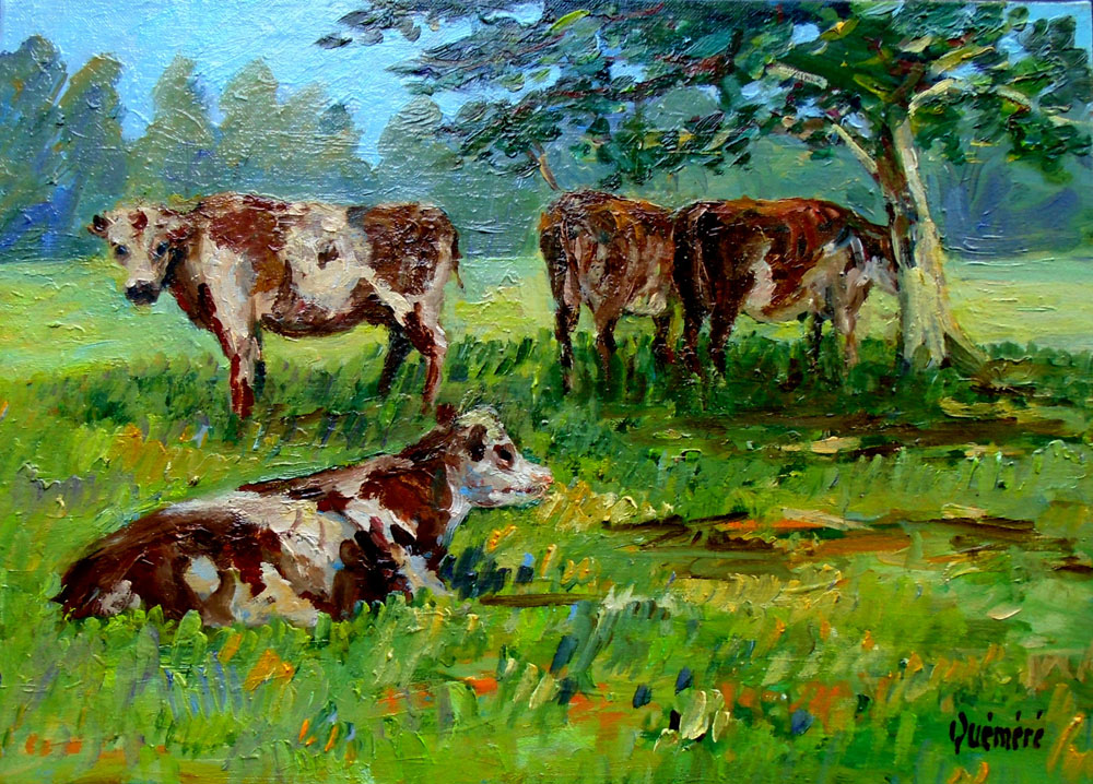 Les vaches (46×33cm)