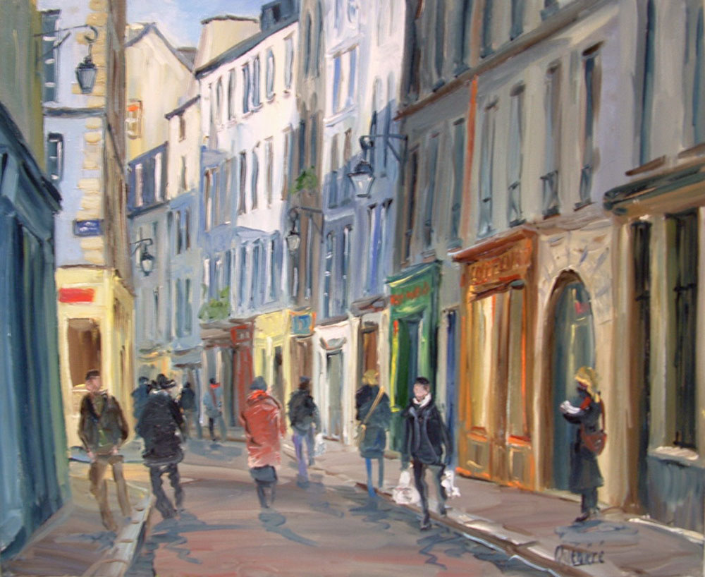 Rue des Rosiers à Paris (73×60cm)