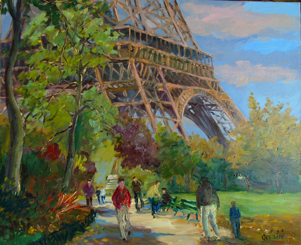 Sous la Tour Eiffel (73×60cm)