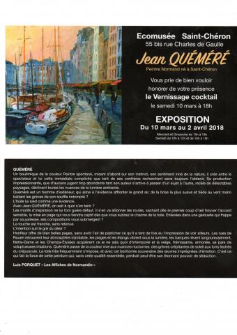 Exposition Saint Chéron (91530)   du 10 mars au 2 avril 2018